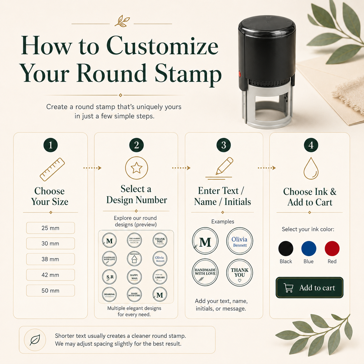 Custom Round Self-Inking Stamp