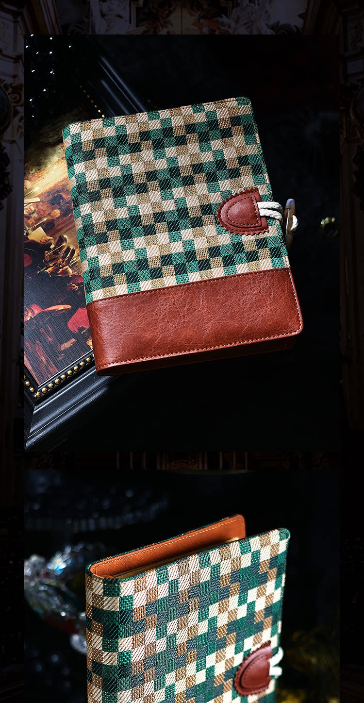 Vintage Plaid Memory Journal – A5 Scrapbook & Keepsake Notebook