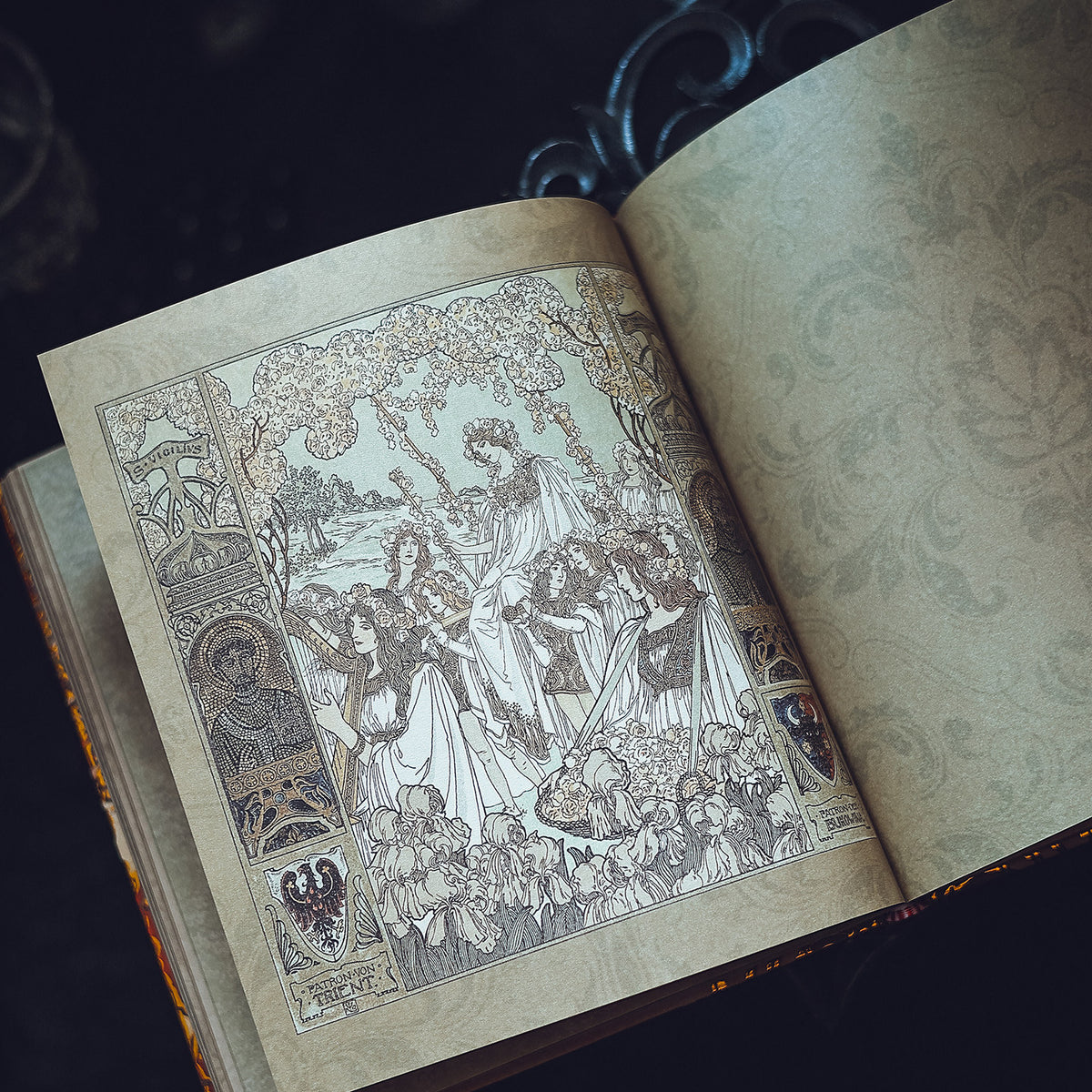 Art Nouveau Zodiac Journal – Gilded Relief Writing Notebook