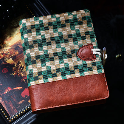 Vintage Plaid Memory Journal – A5 Scrapbook & Keepsake Notebook
