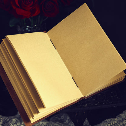 Vintage Crazy Horse Leather Journal – Hand-Stitched Writing Notebook