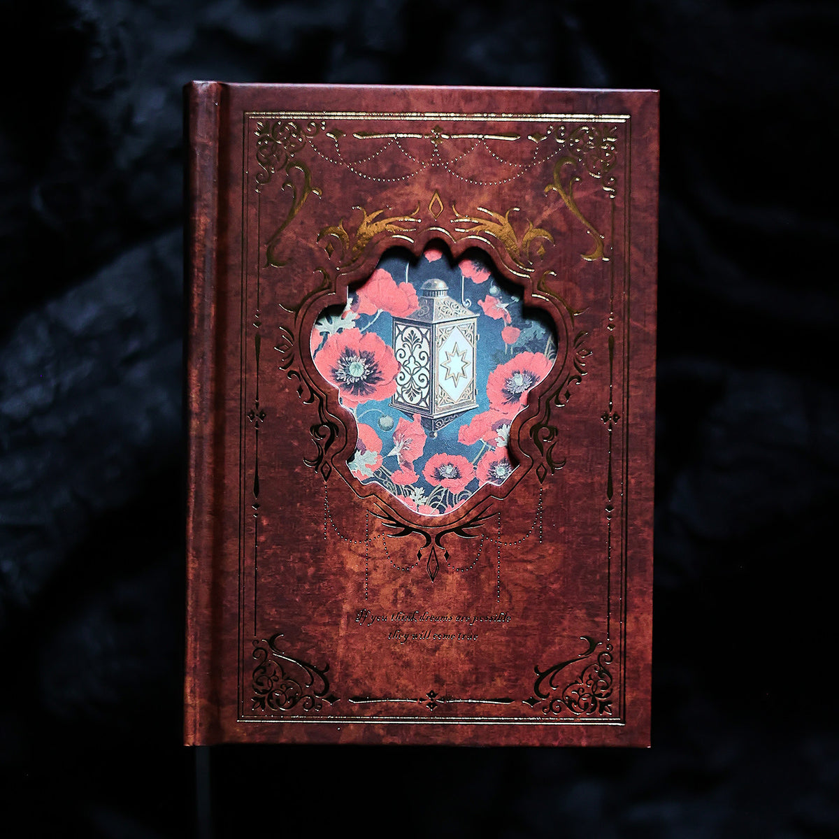Vintage Gilded A6 Journal Set – 4 Illustrated Writing Notebooks