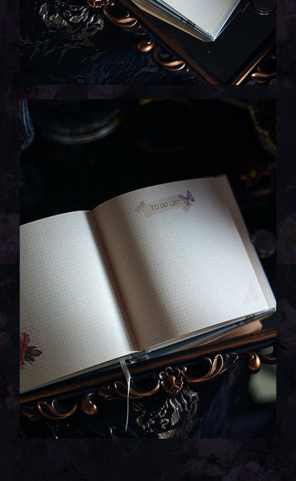 Vintage Floral Square Journal – Foil-Stamped Magnetic Closure Notebook