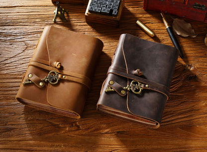 Full Grain Leather Traveler’s Notebook – Refillable Journal Cover