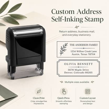 Custom Address Self-Inking Stamp