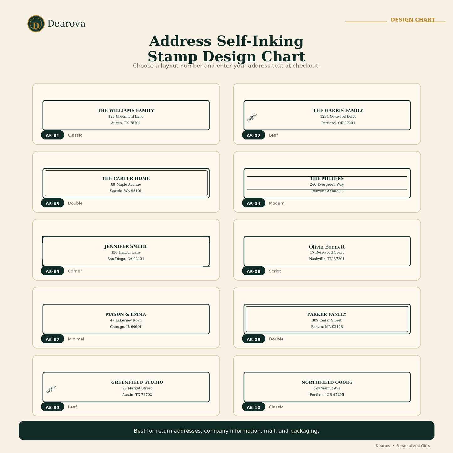 Custom Address Self-Inking Stamp