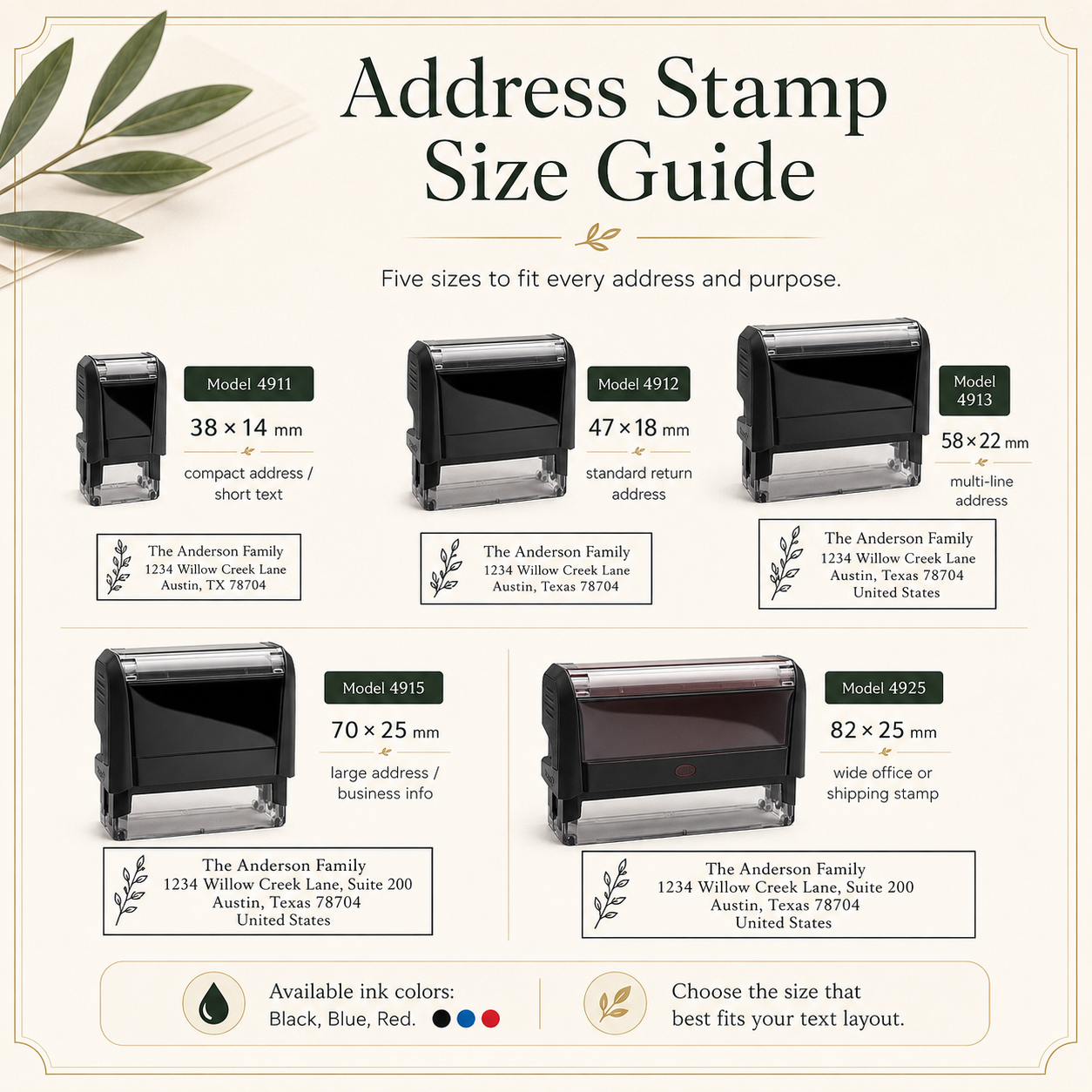 Custom Address Self-Inking Stamp