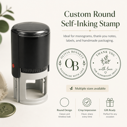 Custom Round Self-Inking Stamp