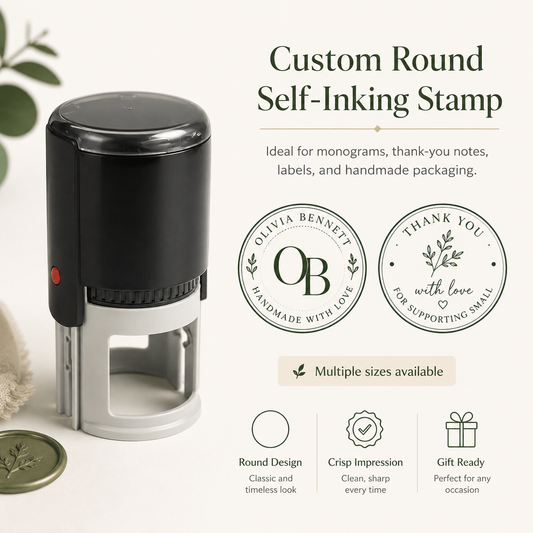 Custom Round Self-Inking Stamp