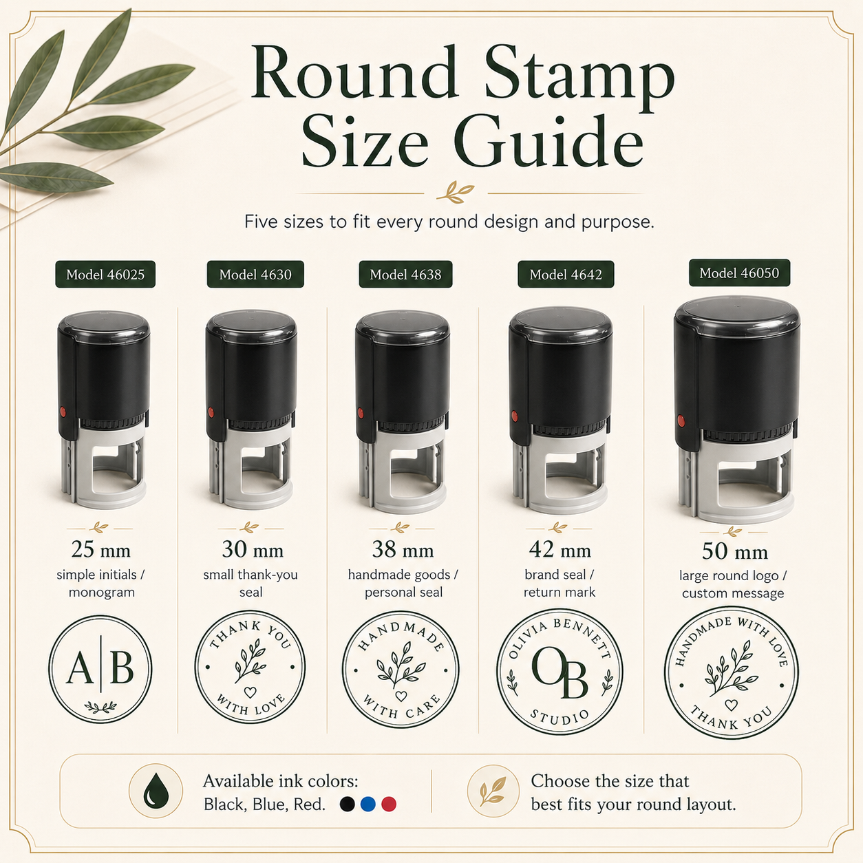 Custom Round Self-Inking Stamp