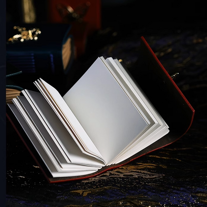 Vintage Butterfly Leather Pocket Journal – Hand-Stitched Mini Notebook