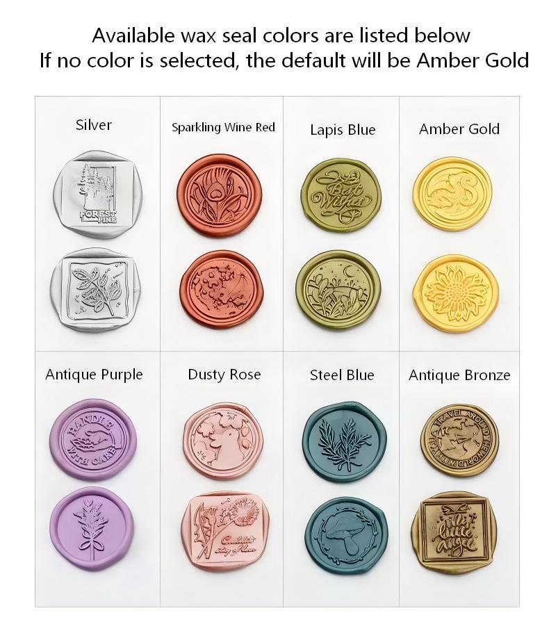 Emerald Green Wax Seal Stamp Set
